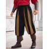 imageRuncati Mens Medieval Pirate Pants Renaissance Viking Navigator Colonial Cotton Halloween Costume Harem PantsBrown