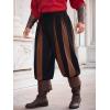 imageRuncati Mens Medieval Pirate Pants Renaissance Viking Navigator Colonial Cotton Halloween Costume Harem PantsCoffee