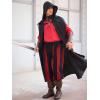 imageRuncati Mens Medieval Pirate Pants Renaissance Viking Navigator Colonial Cotton Halloween Costume Harem PantsRed