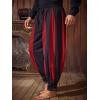 imageRuncati Mens Medieval Pirate Pants Renaissance Viking Navigator Colonial Cotton Halloween Costume Harem PantsRed
