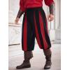 imageRuncati Mens Medieval Pirate Pants Renaissance Viking Navigator Colonial Cotton Halloween Costume Harem PantsRed