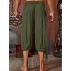 imageRuncati Mens Medieval Pirate Shorts Renaissance Colonial Viking Lace Up Halloween Costume PantsArmy Green