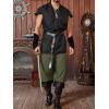 imageRuncati Mens Medieval Pirate Shorts Renaissance Colonial Viking Lace Up Halloween Costume PantsArmy Green