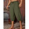 imageRuncati Mens Medieval Pirate Shorts Renaissance Colonial Viking Lace Up Halloween Costume PantsArmy Green