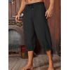 imageRuncati Mens Medieval Pirate Shorts Renaissance Colonial Viking Lace Up Halloween Costume PantsBlack