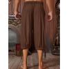 imageRuncati Mens Medieval Pirate Shorts Renaissance Colonial Viking Lace Up Halloween Costume PantsBrown