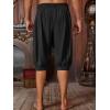 imageRuncati Mens Medieval Pirate Shorts Renaissance Viking Colonial Linen Halloween Costume PantsBlack