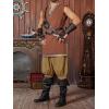 imageRuncati Mens Medieval Pirate Shorts Renaissance Viking Colonial Linen Halloween Costume PantsBrown