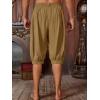 imageRuncati Mens Medieval Pirate Shorts Renaissance Viking Colonial Linen Halloween Costume PantsBrown