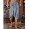 imageRuncati Mens Medieval Pirate Shorts Renaissance Viking Colonial Linen Halloween Costume PantsGray