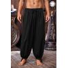 imageRuncati Mens Medieval Renaissance Pants Viking Pirate Mercenary Gothic Costume Cosplay Navigator Trousers Black