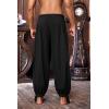 imageRuncati Mens Medieval Renaissance Pants Viking Pirate Mercenary Gothic Costume Cosplay Navigator Trousers Black