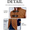 imageRuncati Mens Padded Gambeson Vest Sleeveless Aketon Armor Medieval Knight Surcoat Halloween LARP Costume DressBrown