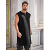 imageRuncati Mens Pirate Costume Tunic Renaissance Medieval Knight Warrior Sleeveless Lace Up Shirts Viking LARP Halloween TabardBlack