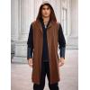 imageRuncati Mens Renaissance Costume Hooded Surcoat Medieval Knight Sleeveless Tunic Tops Tabard Viking Holloween CloakBrown