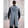 imageRuncati Mens Renaissance Costume Hooded Surcoat Medieval Knight Sleeveless Tunic Tops Tabard Viking Holloween CloakGrey