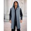 imageRuncati Mens Renaissance Costume Hooded Surcoat Medieval Knight Sleeveless Tunic Tops Tabard Viking Holloween CloakGrey