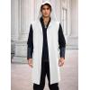 imageRuncati Mens Renaissance Costume Hooded Surcoat Medieval Knight Sleeveless Tunic Tops Tabard Viking Holloween CloakWhite