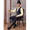 imageRuncati Mens Ruffle Pirate Shirts Lace Medieval Renaissance Vampire Poet Shirt Gothic Steampunk Victorian CostumeBeige