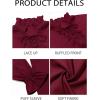 imageRuncati Mens Ruffle Pirate Shirts Lace Medieval Renaissance Vampire Poet Shirt Gothic Steampunk Victorian CostumeBurgundy
