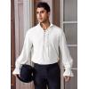 imageRuncati Mens Ruffle Pirate Shirts Lace Medieval Renaissance Vampire Poet Shirt Gothic Steampunk Victorian CostumeWhite