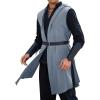 imageRuncati Mens Renaissance Costume Hooded Surcoat Medieval Knight Sleeveless Tunic Tops Tabard Viking Holloween CloakGrey
