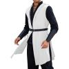 imageRuncati Mens Renaissance Costume Hooded Surcoat Medieval Knight Sleeveless Tunic Tops Tabard Viking Holloween CloakWhite