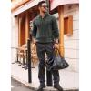 imageRuncati Mens Cable Knit Pullover Sweater Casual Stand Collar Chunky Buttons Fall Winter SweatersDark Grey