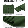 imageRuncati Mens Cable Knit Pullover Sweater Casual Stand Collar Chunky Buttons Fall Winter SweatersGreen
