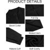 imageRuncati Mens Full Zip Cardigan Sweater Casual Mock Neck Cable Knitted Winter Chunky SweatersBlack