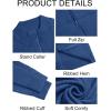 imageRuncati Mens Full Zip Cardigan Sweater Casual Mock Neck Cable Knitted Winter Chunky SweatersBlue