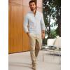 imageRuncati Mens Full Zip Cardigan Sweater Casual Mock Neck Cable Knitted Winter Chunky SweatersLight Gray