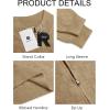 imageRuncati Mens Quarter Zip Pullover Sweater Casual Mock Neck Slim Fit Checkered Knitted Polo SweatersKhaki