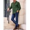 imageRuncati Mens Shawl Collar Cardigan Sweater Cable Knitted Button Down Sweaters Chunky Fall Winter OutwearArmy Green