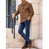 imageRuncati Mens Shawl Collar Cardigan Sweater Cable Knitted Button Down Sweaters Chunky Fall Winter OutwearBrown