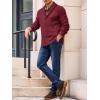 imageRuncati Mens Shawl Collar Cardigan Sweater Cable Knitted Button Down Sweaters Chunky Fall Winter OutwearBurgundy