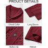 imageRuncati Mens Shawl Collar Cardigan Sweater Cable Knitted Button Down Sweaters Chunky Fall Winter OutwearBurgundy