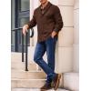 imageRuncati Mens Shawl Collar Cardigan Sweater Cable Knitted Button Down Sweaters Chunky Fall Winter OutwearCoffee