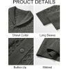 imageRuncati Mens Shawl Collar Cardigan Sweater Cable Knitted Button Down Sweaters Chunky Fall Winter OutwearDark Grey