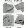 imageRuncati Mens Shawl Collar Cardigan Sweater Cable Knitted Button Down Sweaters Chunky Fall Winter OutwearGrey