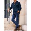 imageRuncati Mens Shawl Collar Cardigan Sweater Cable Knitted Button Down Sweaters Chunky Fall Winter OutwearNavy Blue