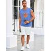 imageRuncati Mens Sleeveless Tank Tops Workout Gym Muscle Shirts Palm Tree Vintage Hawaiian Summer Beach T ShirtsLight Blue