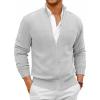 imageRuncati Mens Full Zip Cardigan Sweater Casual Mock Neck Cable Knitted Winter Chunky SweatersLight Gray