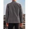 imageRuncati Mens Lightweight Safari Jacket Button Up Cotton Outdoor Military Cargo Long Sleeve OutwearGrey