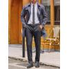imageRuncati Mens Double Breasted Trench Coat Notched Lapel Windbreaker Jackets Causal Overcoat With BeltDark Grey
