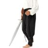 imageBoys Kids Medieval Ankle Pants Renaissance Viking Pirate Costume Lace Up Tapered Banded Gothic TrousersBlack
