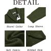 imageRuncati Mens Shawl Collar Cardigan Sweater Cable Knit Button Down Sweaters Long Sleeve Casual Winter OutwearArmy Green