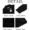 imageRuncati Mens Shawl Collar Cardigan Sweater Cable Knit Button Down Sweaters Long Sleeve Casual Winter OutwearBlack