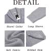 imageRuncati Mens Shawl Collar Cardigan Sweater Cable Knit Button Down Sweaters Long Sleeve Casual Winter OutwearGrey
