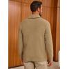 imageRuncati Mens Shawl Collar Cardigan Sweater Cable Knit Button Down Sweaters Long Sleeve Casual Winter OutwearKhaki